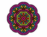 Dibujo Mandala mosaico modernista pintado por ME272