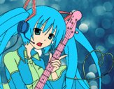 Miku con guitarra