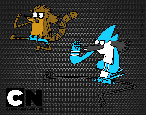 Mordecai y Rigby karatekas