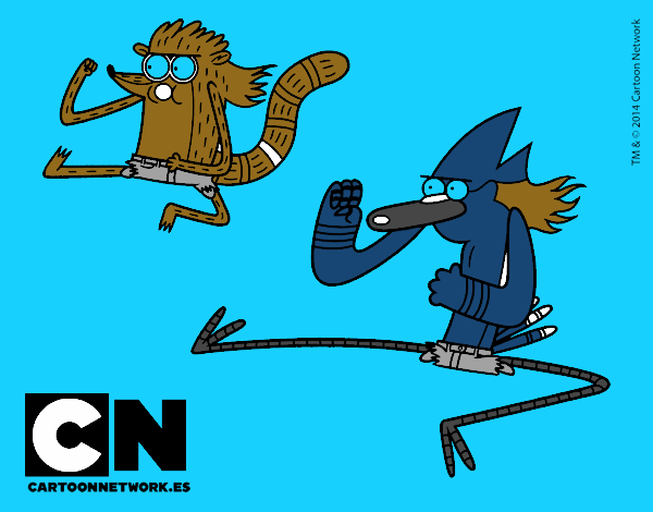 Mordecai y Rigby karatekas