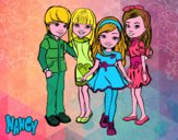 Dibujo Nancy y sus amigos pintado por anasue