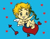 Dibujo Niño Cupido pintado por linda423