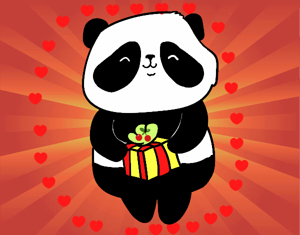 Panda con regalo