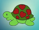 Tortuga con corazones