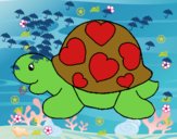 Tortuga con corazones