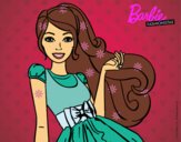 Barbie con su vestido con lazo