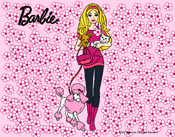 Barbie con sus mascotas