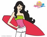 Barbie con tabla de surf