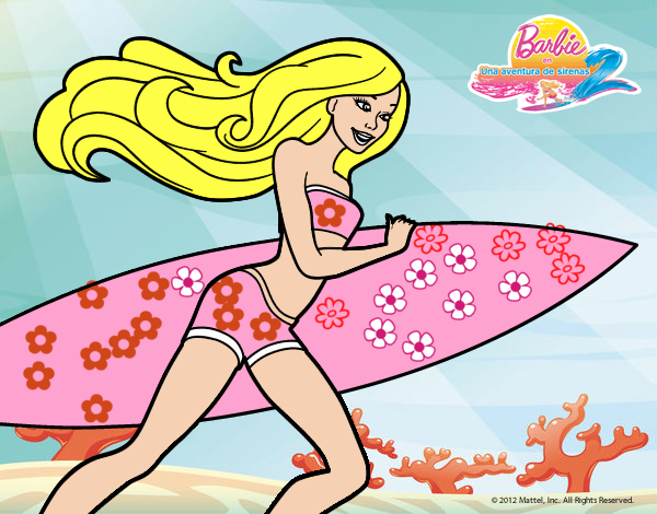 Barbie corre al agua