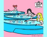 Barbie y sus amigas en el jacuzzi