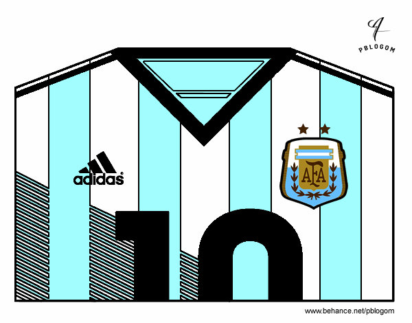 Camiseta del mundial de fútbol 2014 de Argentina