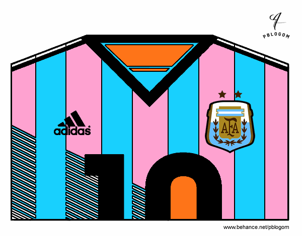 Camiseta del mundial de fútbol 2014 de Argentina