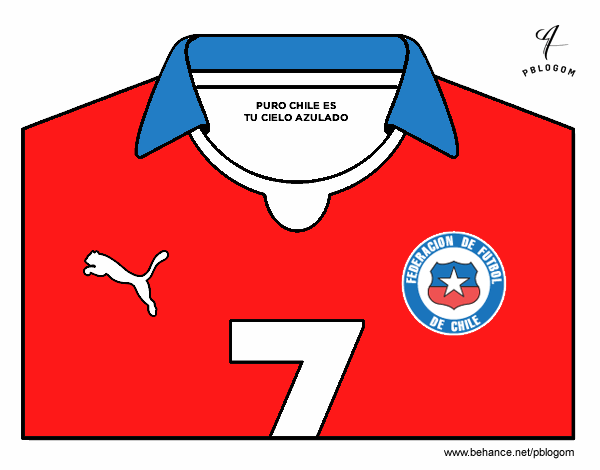 Camiseta del mundial de fútbol 2014 de Chile