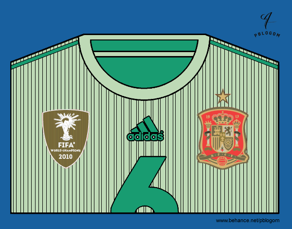 Camiseta del mundial de fútbol 2014 de España