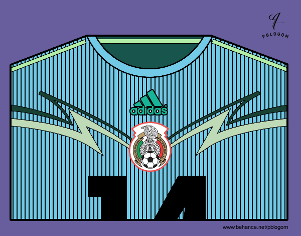 Camiseta del mundial de fútbol 2014 de México