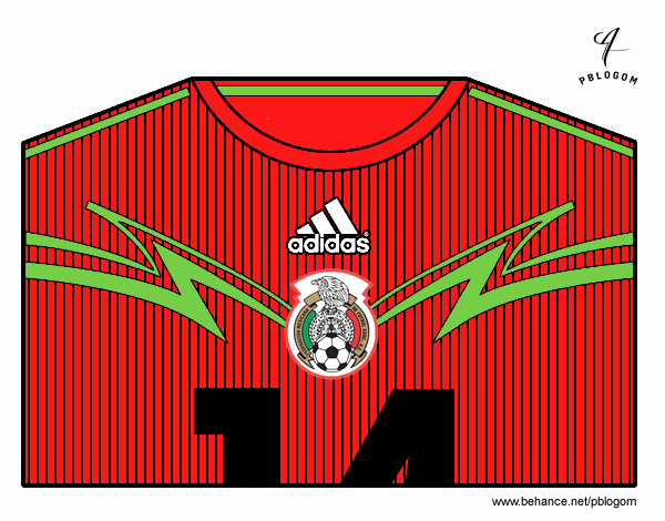 Camiseta del mundial de fútbol 2014 de México