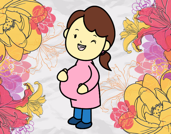 Dibujo Chica embarazada pintado por LunaLunita