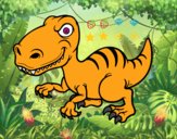Dibujo Dinosaurio velociraptor pintado por frederick2