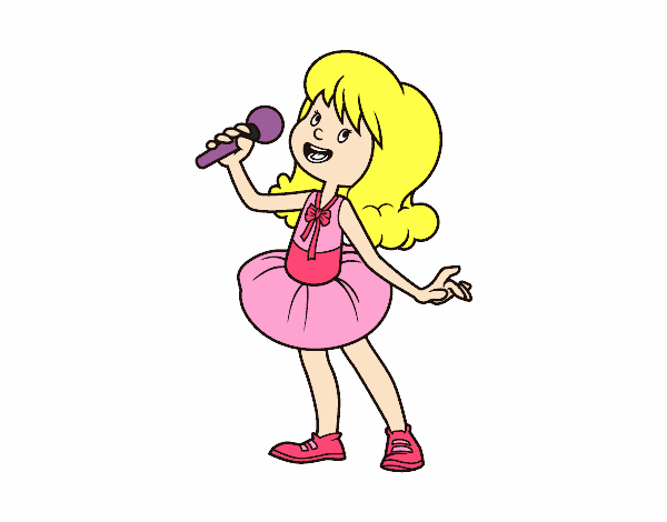 Estrella del pop cantando