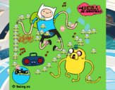 Finn y Jake escuchando música