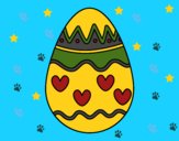 Dibujo Huevo con corazones pintado por linda423