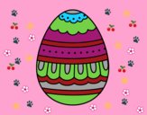 Dibujo Huevo de Pascua blanco y negro pintado por linda423