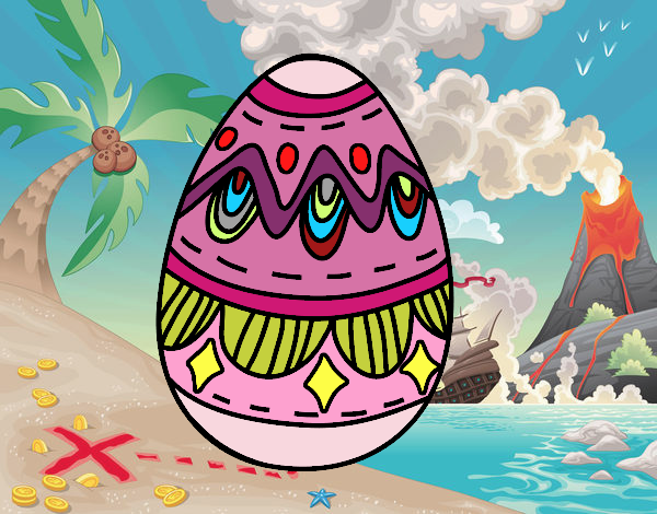 Dibujo Huevo de Pascua con Rombos pintado por 3lsa