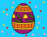 Dibujo Huevo de Pascua con tulipanes pintado por linda423