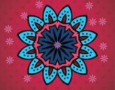 Dibujo Mandala con pétalos pintado por NOA01