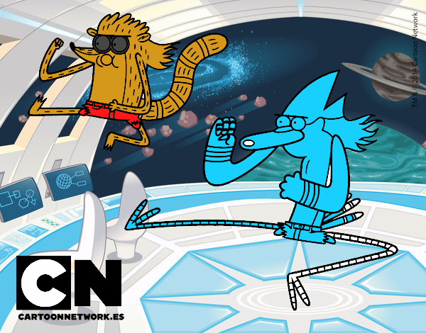 Mordecai y Rigby karatekas