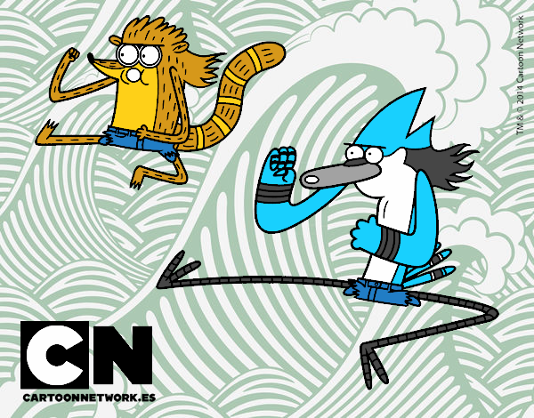 Mordecai y Rigby karatekas