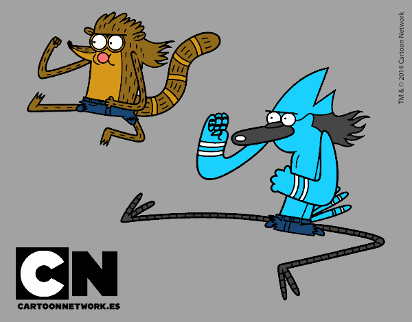 Mordecai y Rigby karatekas