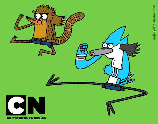 Mordecai y Rigby karatekas