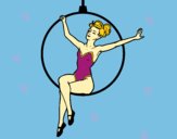 Dibujo Mujer trapecista pintado por linda423
