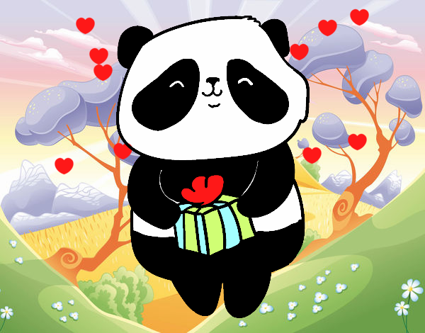 Panda con regalo