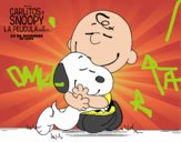 Snoopy y Carlitos abrazados