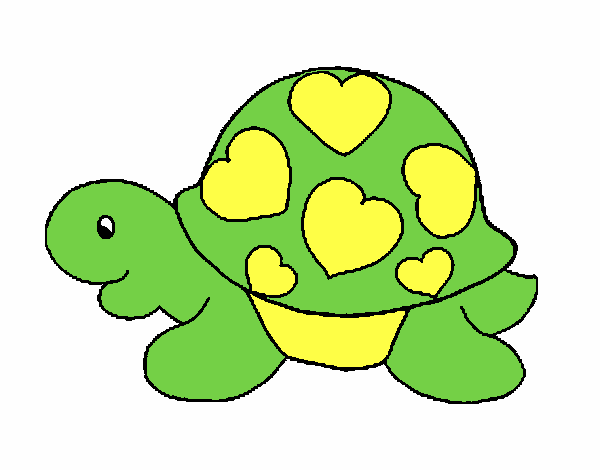 Tortuga con corazones