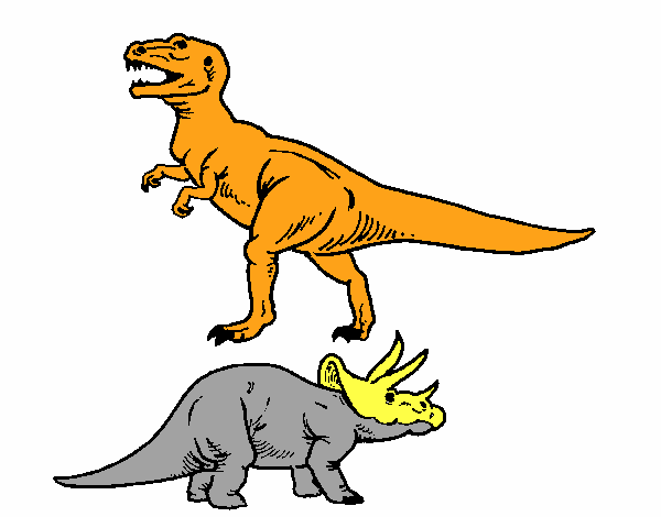 Triceratops y tiranosaurios rex