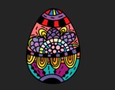 Dibujo Un huevo de Pascua floral pintado por queyla
