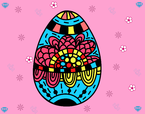huevo de pascua floral