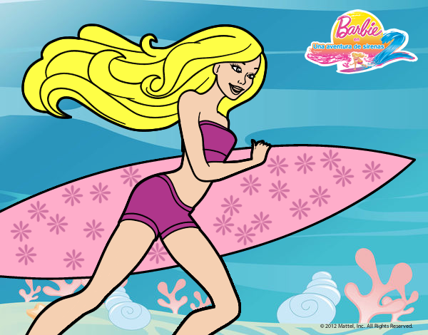 Barbie corre al agua