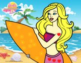 Barbie va a surfear