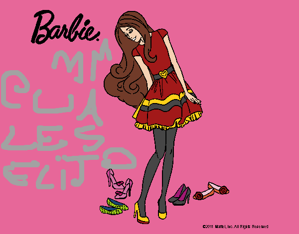 Barbie y su colección de zapatos