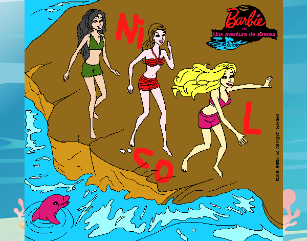 Barbie y sus amigas en la playa