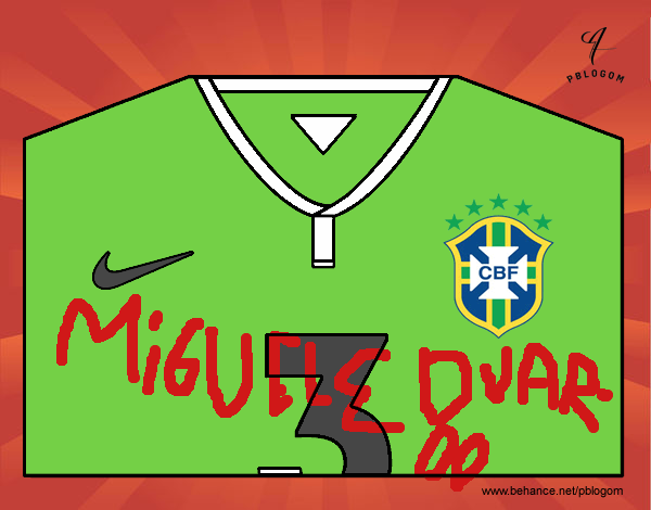 Camiseta del mundial de fútbol 2014 de Brasil