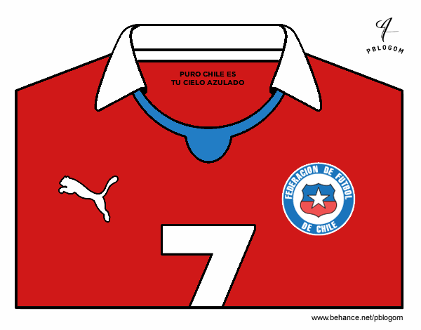 Camiseta del mundial de fútbol 2014 de Chile