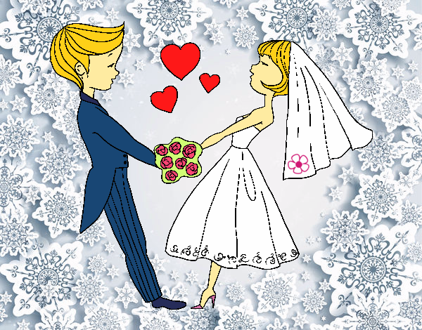 Dibujo Casados y enamorados pintado por LunaLunita