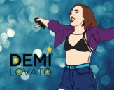 Dibujo Demi Lovato en concierto pintado por ari1