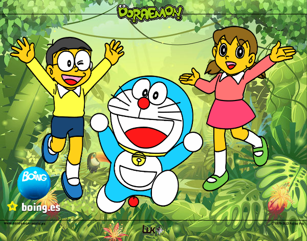 doraemon y sus amigos en la jungla