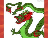 Dibujo Dragón chino pintado por CuteCake